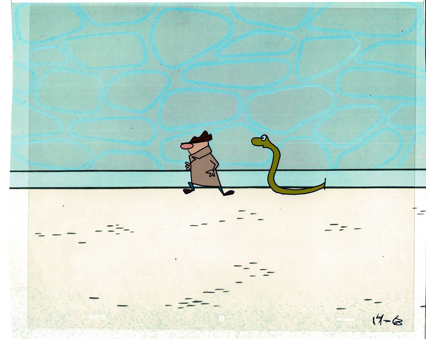 Sesame Street Cel and Drawing Detective Snake Production Cartoon The Coil Case Ivanick 1989 A-14