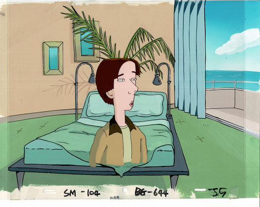 David Spade Production Cel and Drawing and OBG Background from Sammy Production TV Cartoon SNL Alum 2000 BB-15
