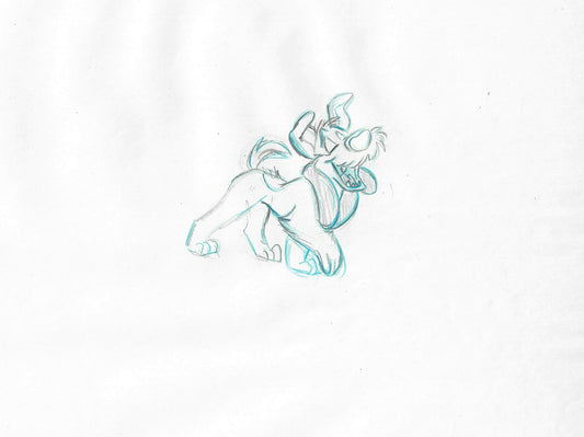 Oliver & Company 1988 DODGER Walt Disney Original Production Animation Drawing B151