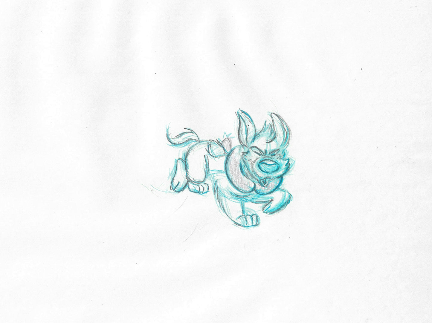 Oliver & Company 1988 DODGER Walt Disney Original Production Animation Drawing B159