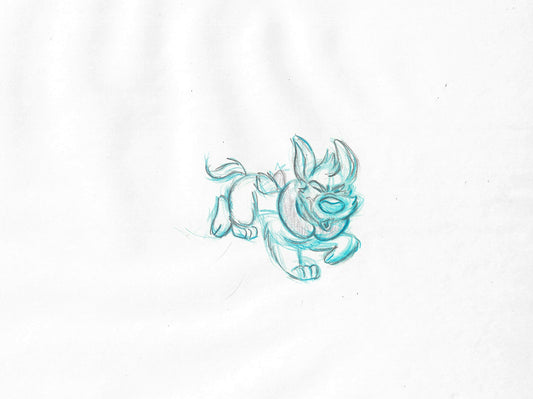 Oliver & Company 1988 DODGER Walt Disney Original Production Animation Drawing B159