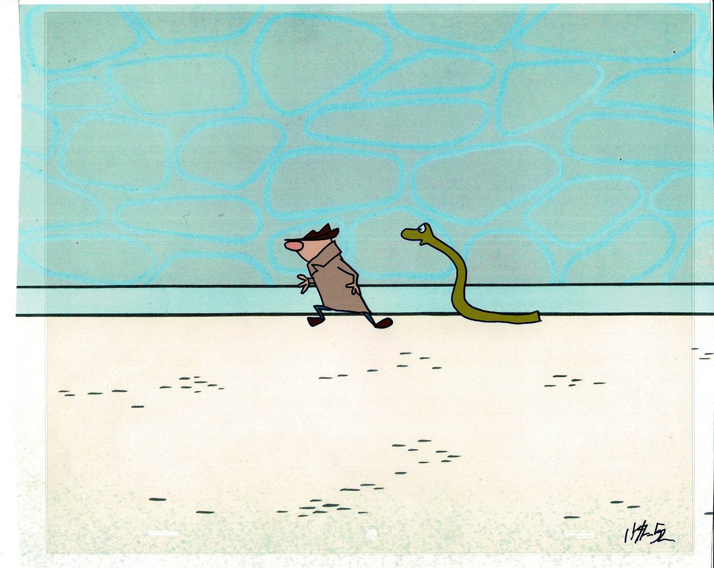 Sesame Street Cel and Drawing Detective Snake Production Cartoon The Coil Case Ivanick 1989 A-15