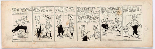 Cap Stubbs and Tippie Original Ink Daily Comic Strip Art Signed and Drawn by Edwina Dumm AM15