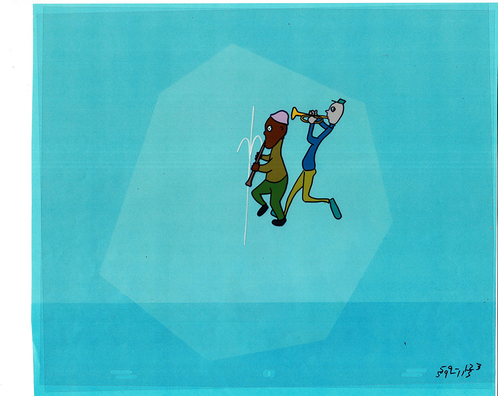 Sesame Street Cel and Drawing Detective Anticipation Production Cartoon Ivanick 1989 ES15