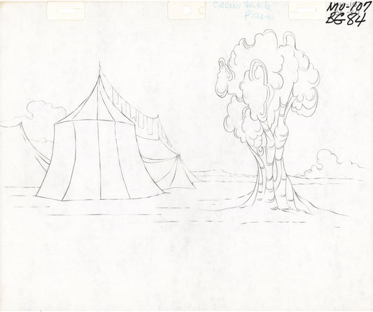 He-Man and the Masters of the Universe Animation Production Pencil Background Drawing For Cels Filmation 1980s A-15