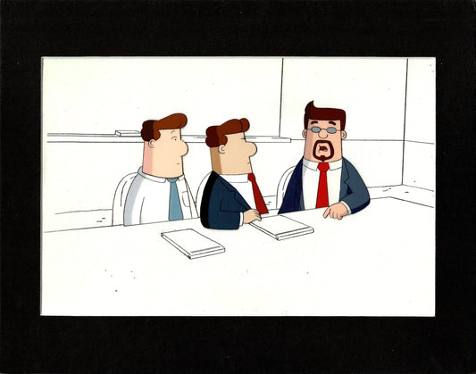 Dilbert Original Production Animation Cel and Drawing Scott Adams 1999-2000 A415