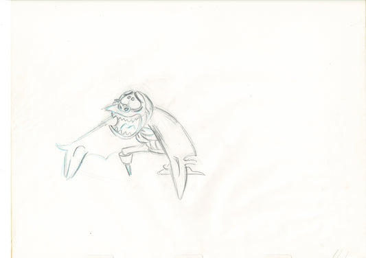 The Great Mouse Detective Fidget the Bat Walt Disney Production Animation Drawing 1986 A161