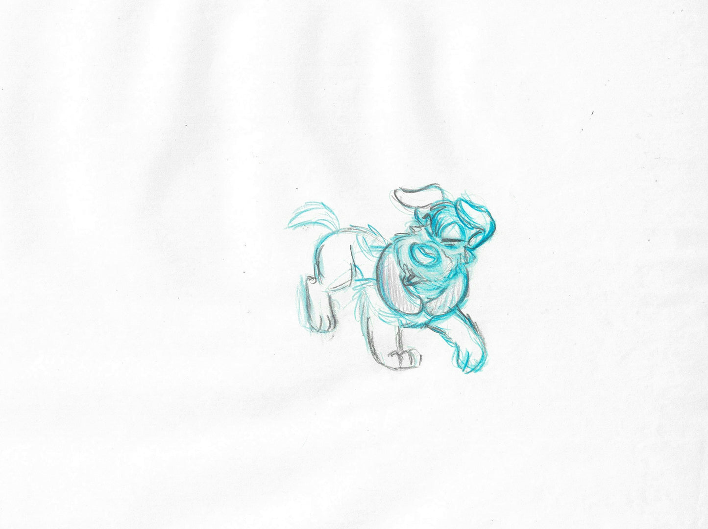 Oliver & Company 1988 DODGER Walt Disney Original Production Animation Drawing B161