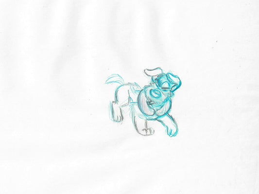 Oliver & Company 1988 DODGER Walt Disney Original Production Animation Drawing B161