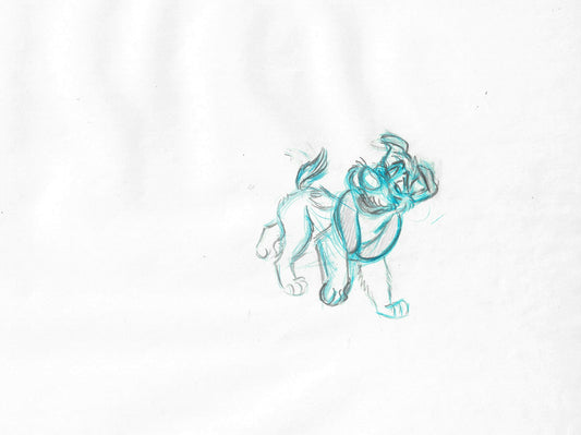 Oliver & Company 1988 DODGER Walt Disney Original Production Animation Drawing B165