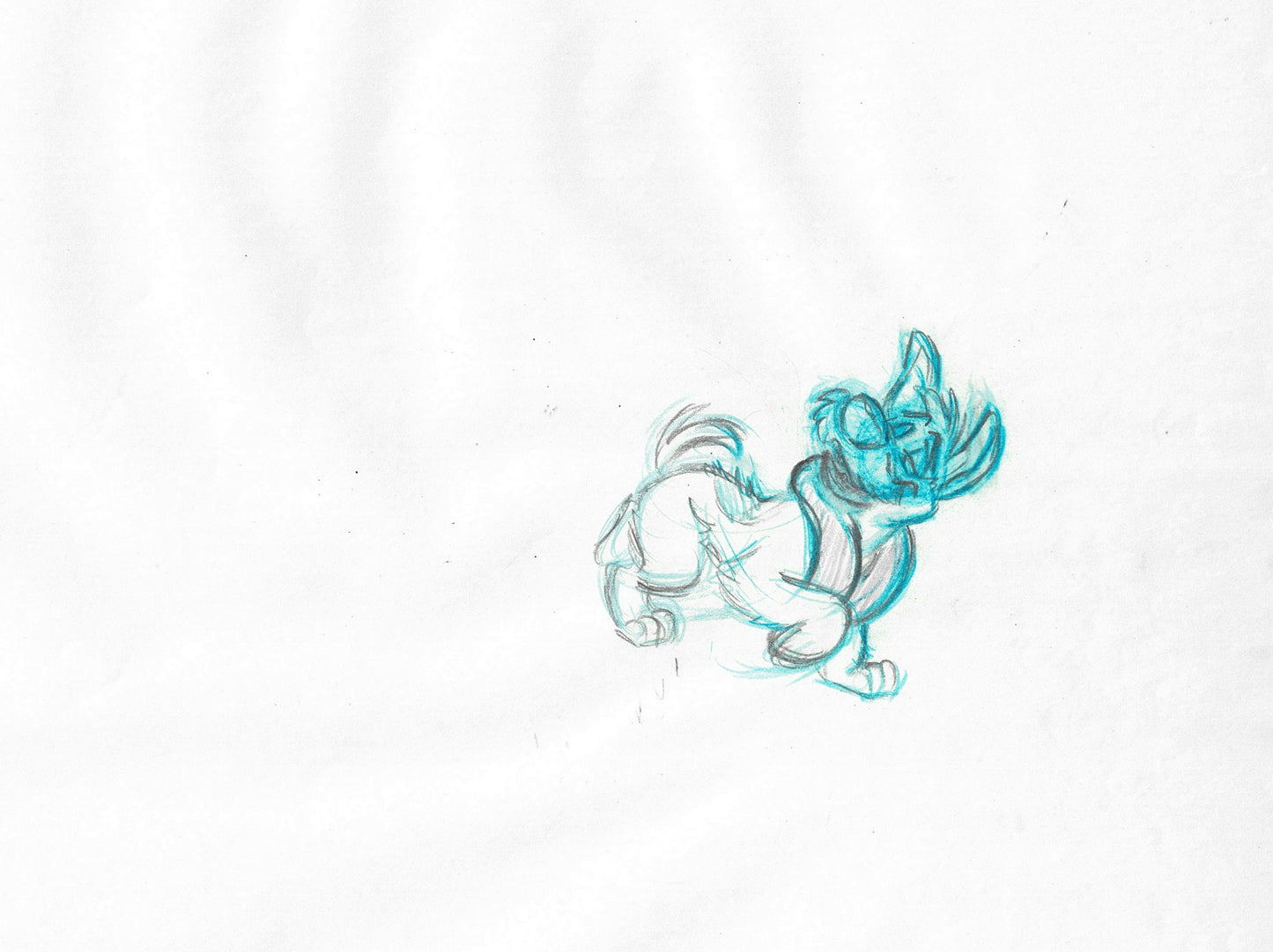Oliver & Company 1988 DODGER Walt Disney Original Production Animation Drawing B167