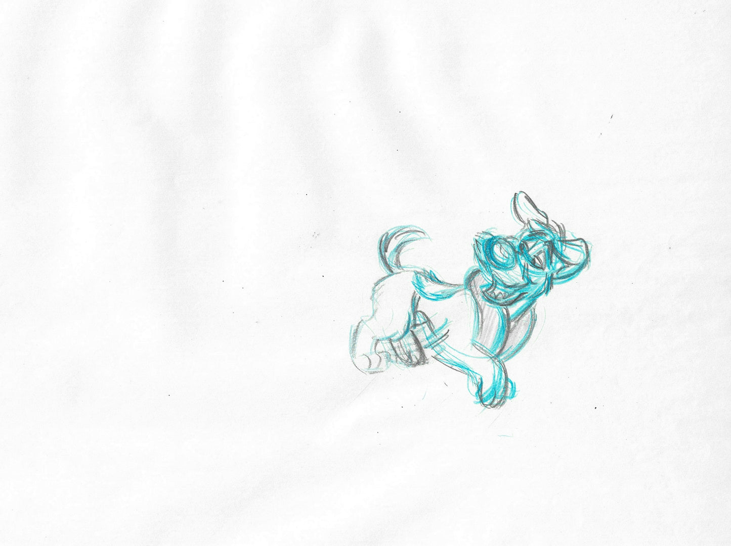 Oliver & Company 1988 DODGER Walt Disney Original Production Animation Drawing B169