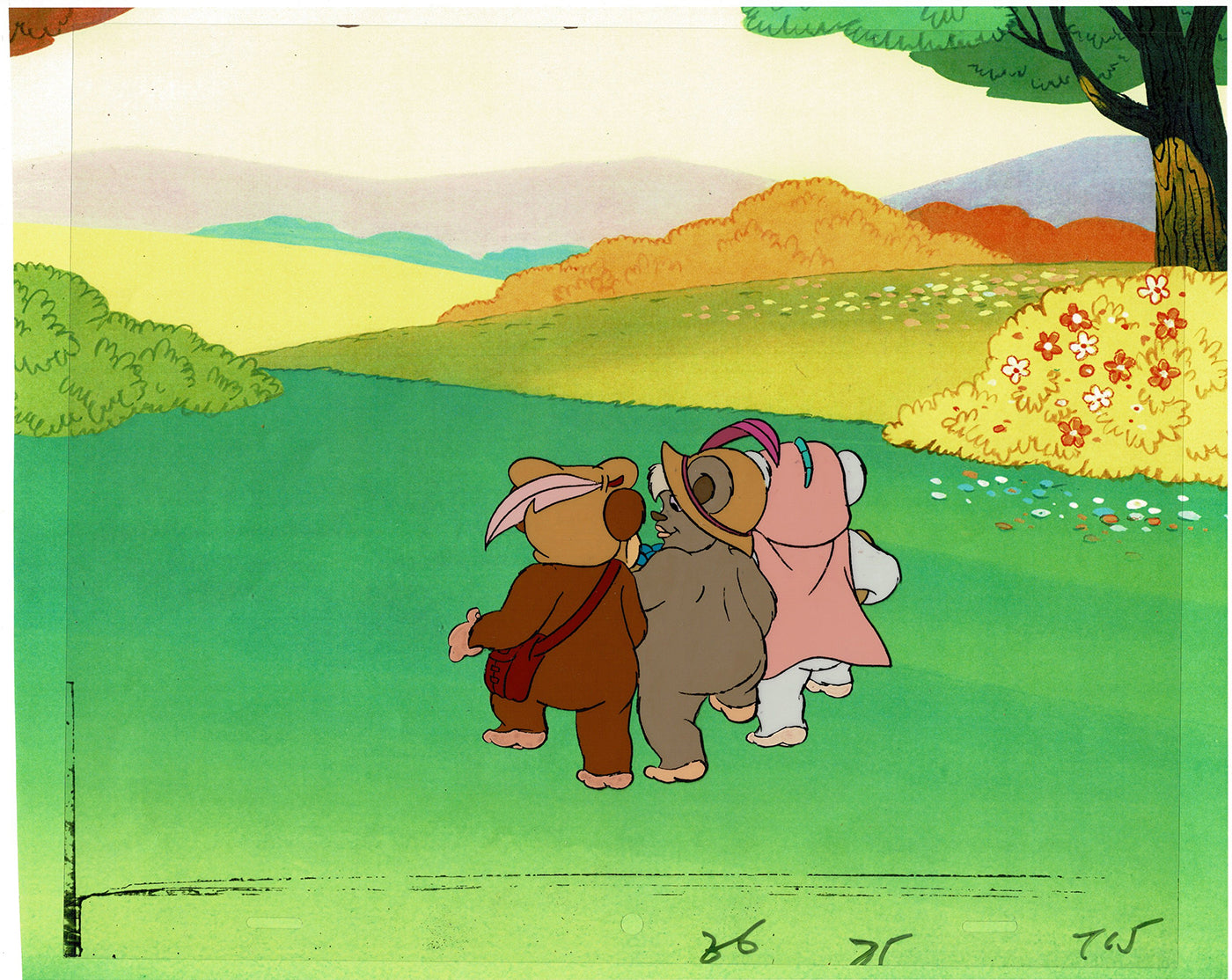Star Wars: Ewoks Original Production Animation Cel (s) from Lucasfilm F-16