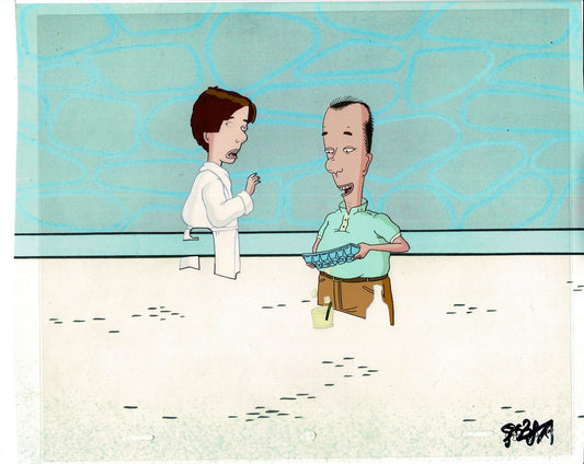 David Spade Production Cel and Drawing from Sammy Production TV Cartoon SNL Alum 2000 C-16