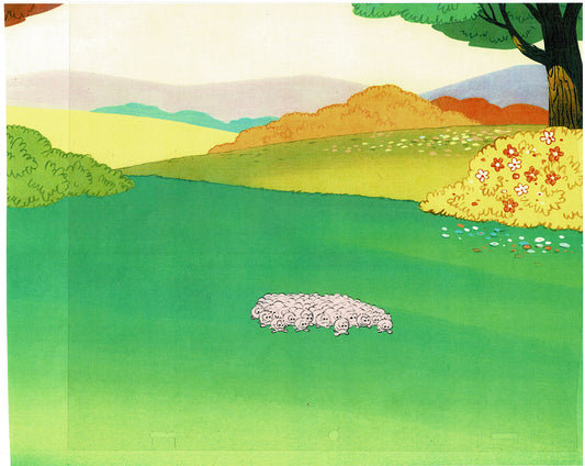 Smurfs Fuzzles Original Production Animation Cel Hanna Barbera 1980s Z-16