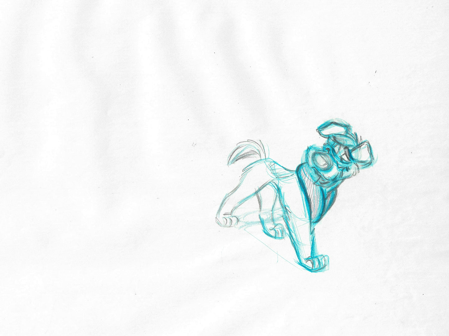 Oliver & Company 1988 DODGER Walt Disney Original Production Animation Drawing B171