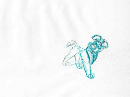 Oliver & Company 1988 DODGER Walt Disney Original Production Animation Drawing B171