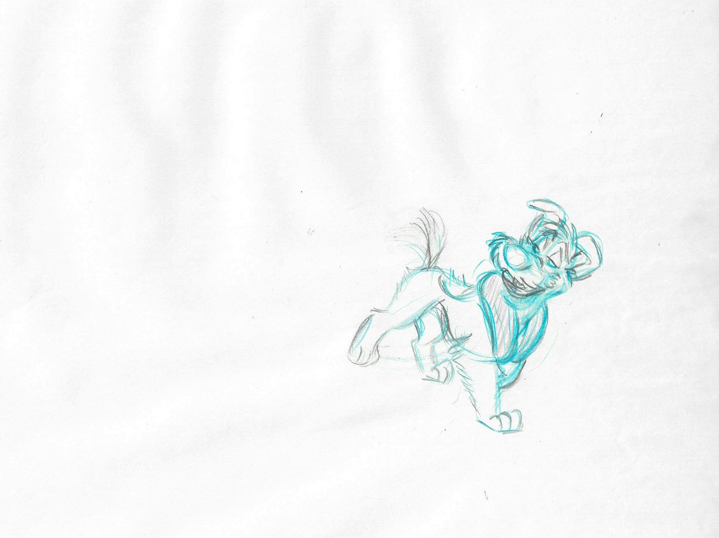 Oliver & Company 1988 DODGER Walt Disney Original Production Animation Drawing B173