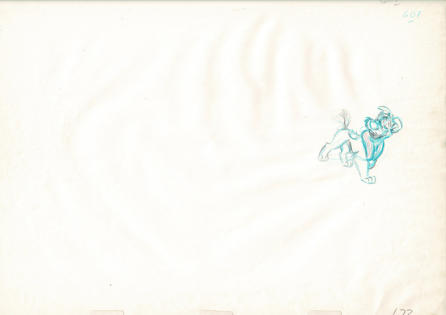 Oliver & Company 1988 DODGER Walt Disney Original Production Animation Drawing B173