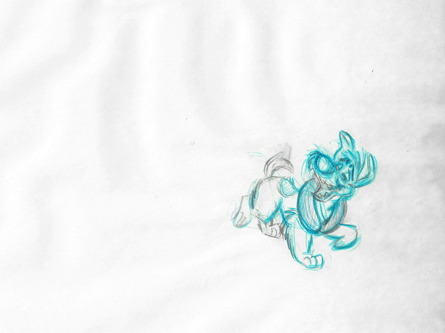 Oliver & Company 1988 DODGER Walt Disney Original Production Animation Drawing B175