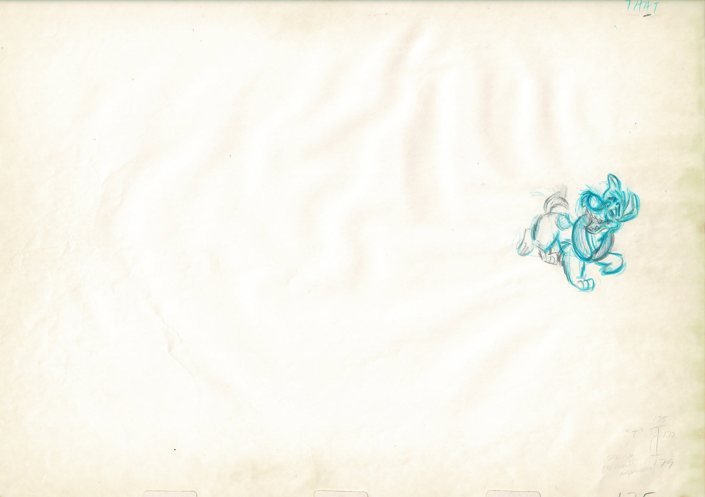 Oliver & Company 1988 DODGER Walt Disney Original Production Animation Drawing B175