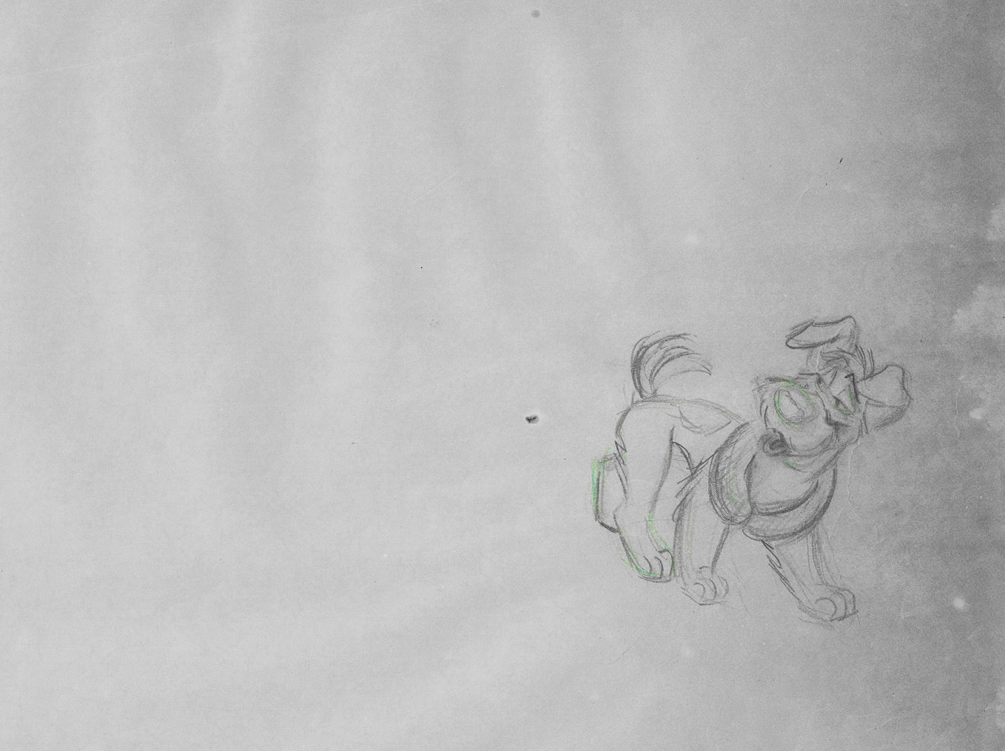 Oliver & Company 1988 DODGER Walt Disney Original Production Animation Drawing B179