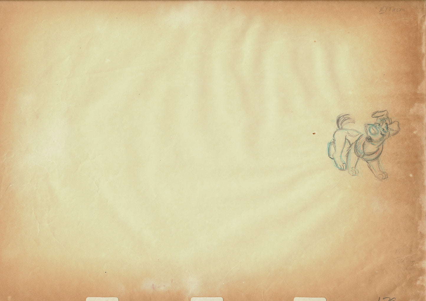 Oliver & Company 1988 DODGER Walt Disney Original Production Animation Drawing B179