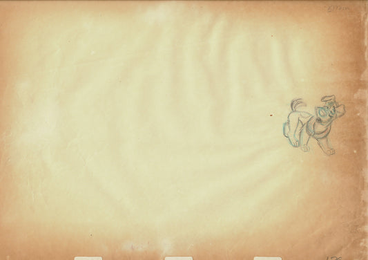 Oliver & Company 1988 DODGER Walt Disney Original Production Animation Drawing B179