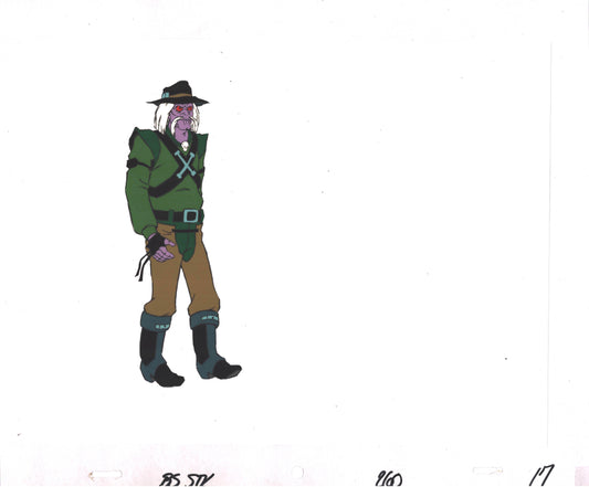 Bravestarr Animation Cartoon Production Cel Used Onscreen from Filmation 1987-8 B-17