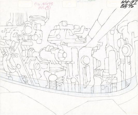 He-Man and the Masters of the Universe Animation Production Pencil Background Drawing For Cels Filmation 1980s A-17