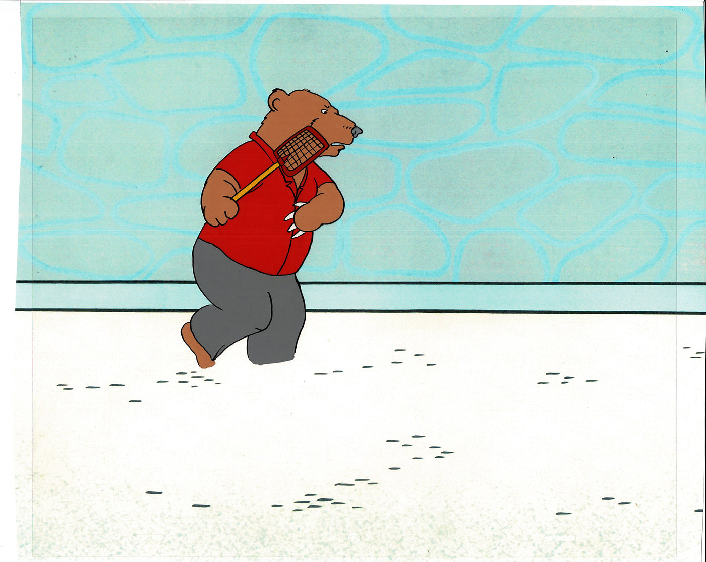 Bear and the Fly Cel and Drawing Production Animation Book by Paula Winter Cartoon by Daniel Ivanick 1985 B-17