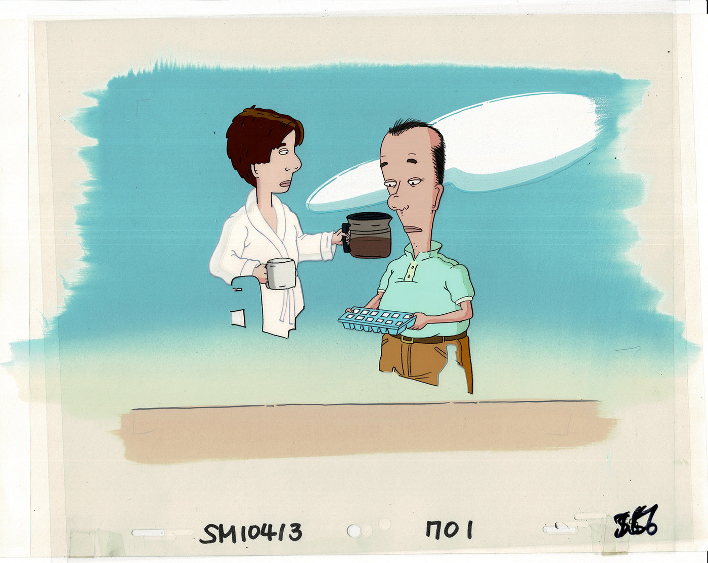 David Spade Production Cel and Drawing and OBG Background from Sammy Production TV Cartoon SNL Alum 2000 BB-18