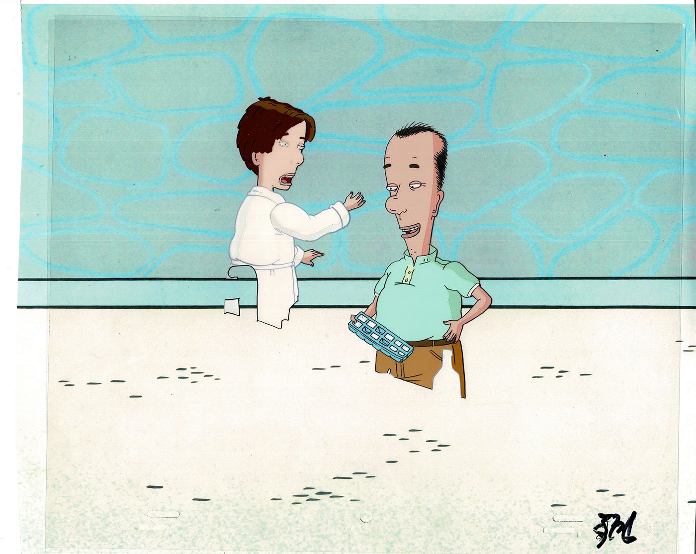 David Spade Production Cel and Drawing from Sammy Production TV Cartoon SNL Alum 2000 C-18