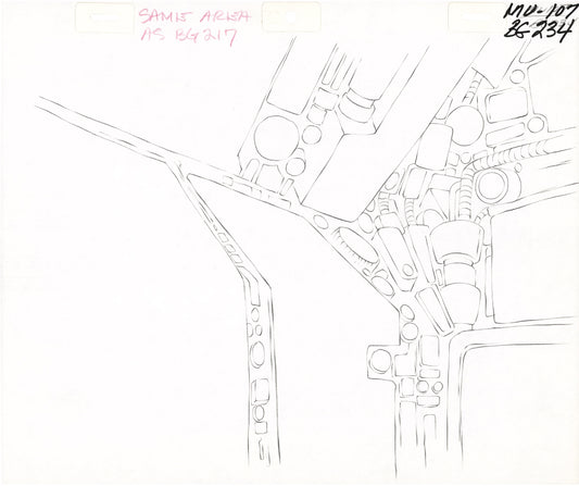 He-Man and the Masters of the Universe Animation Production Pencil Background Drawing For Cels Filmation 1980s A-19