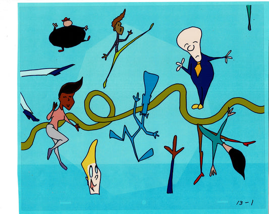 Sesame Street Cel and Drawing Detective Snake Production Cartoon The Coil Case Ivanick 1989 A-19