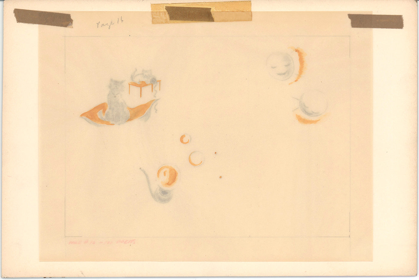 Illustration Book Page Original Drawing by Lowenheim c1978 Samuel Lowe H019