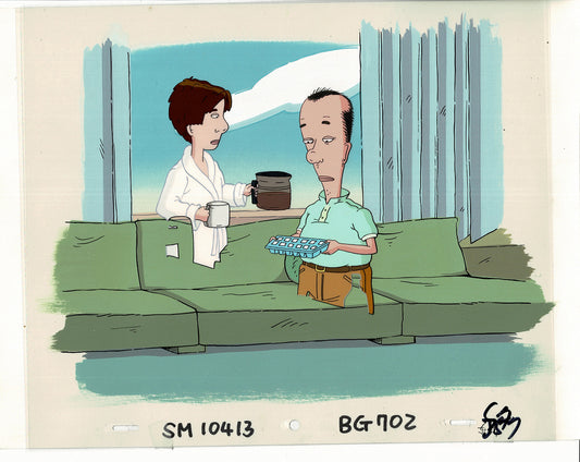 David Spade Production Cel and Drawing and OBG Background from Sammy Production TV Cartoon SNL Alum 2000 BB-19