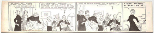 Cap Stubbs and Tippie Original Ink Daily Comic Strip Art Signed and Drawn by Edwina Dumm AM01