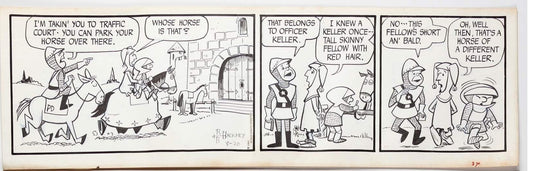 Sir Bagby Rick Hackney and Bill Hackney Original Ink Daily Comic Strip Art Signed BB01