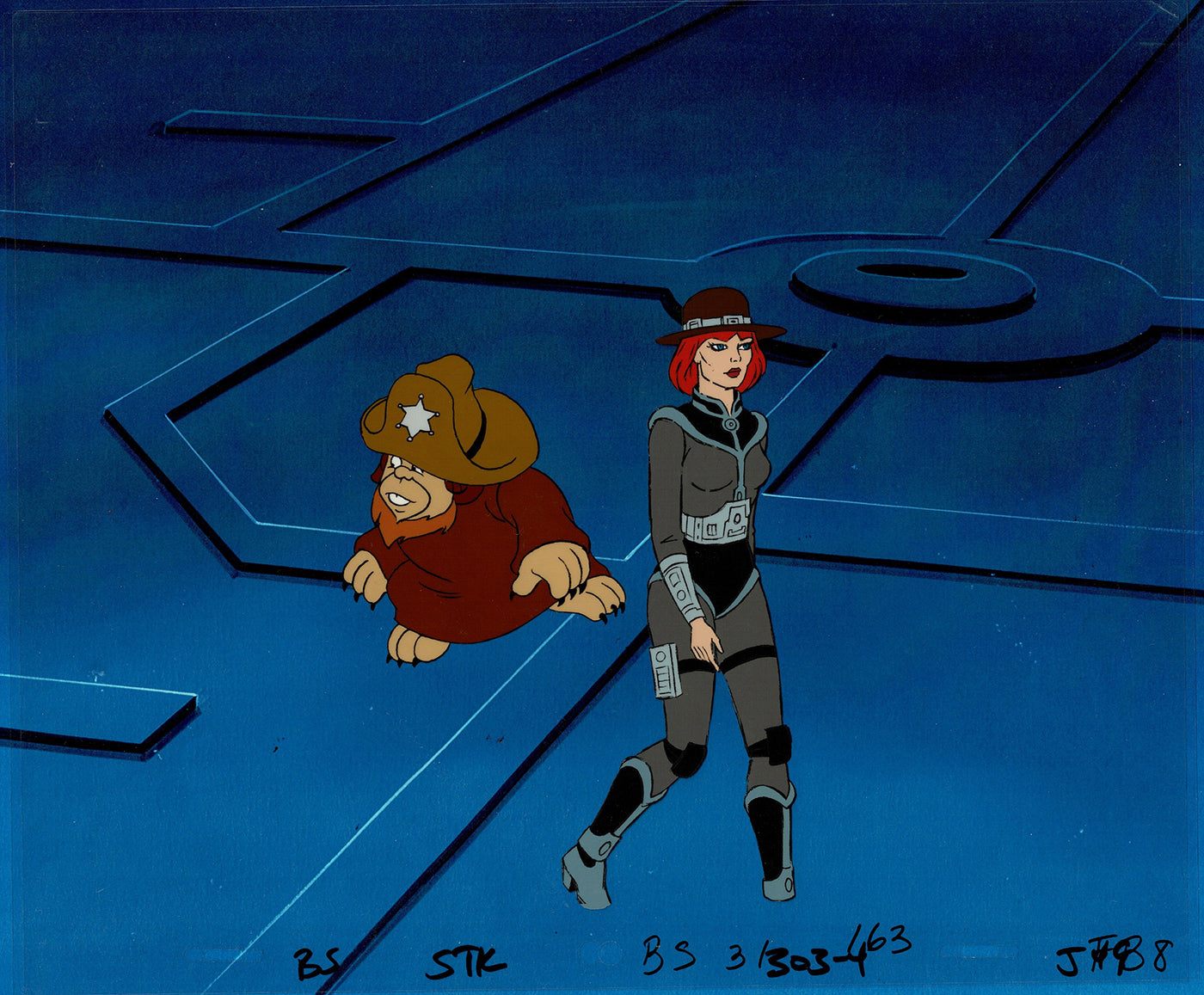 Bravestarr Animation Cartoon Production Cel n Draw Filmation 1987-8 J-01