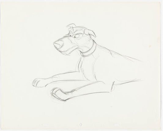 Fox and the Hound CHIEF Walt Disney Production Animation Cel Drawing 1981 1