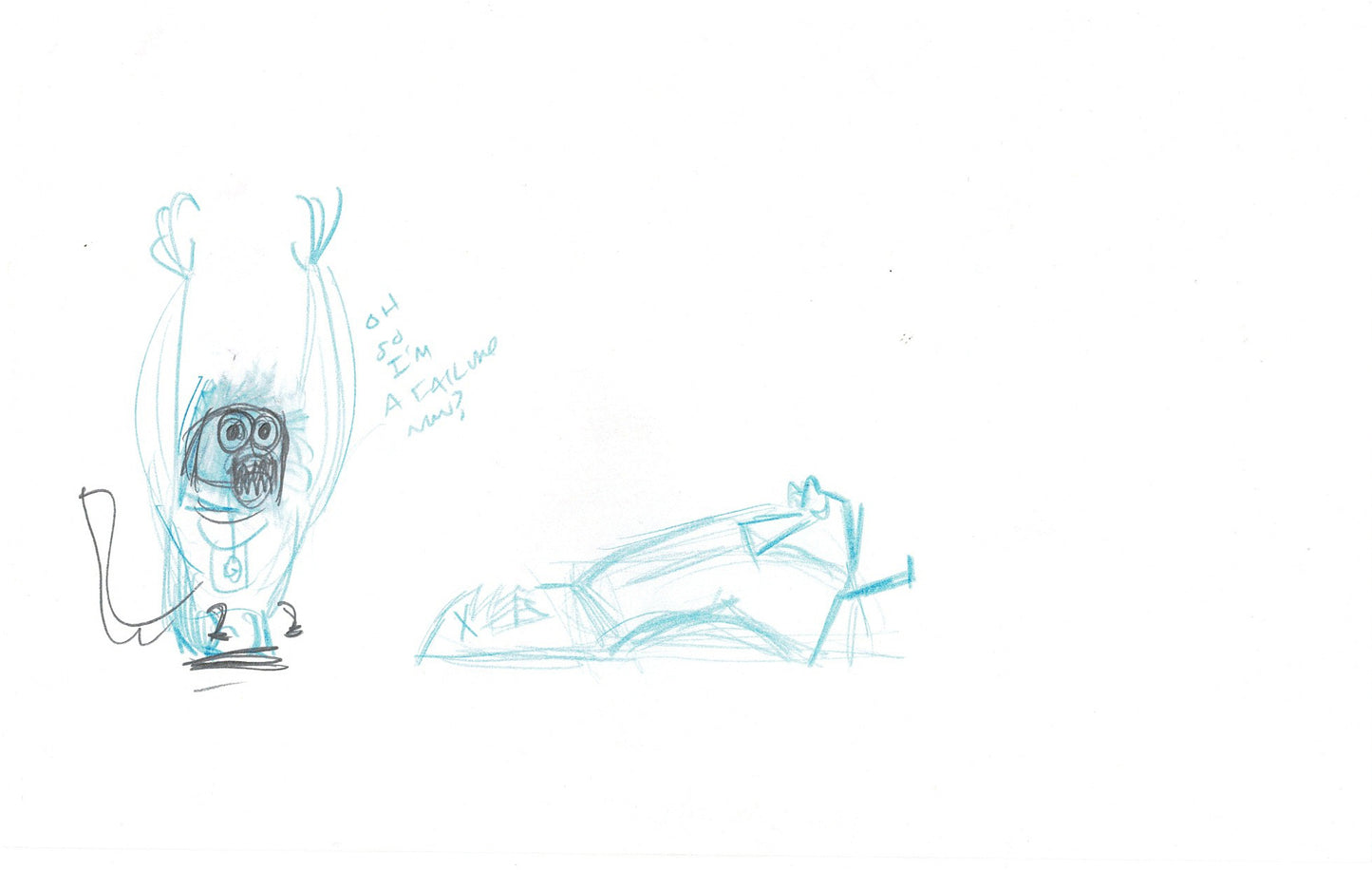 Cloudy with a Chance of Meatballs Production Character Drawing Flint 2009 1