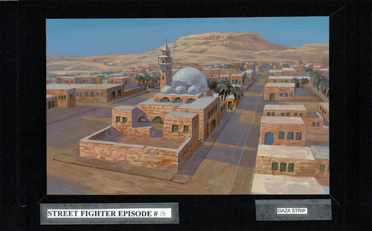 Street Fighter Hand Painted Background KEY Used to Make Cartoon Episode 1995-1997 Capcom A-1