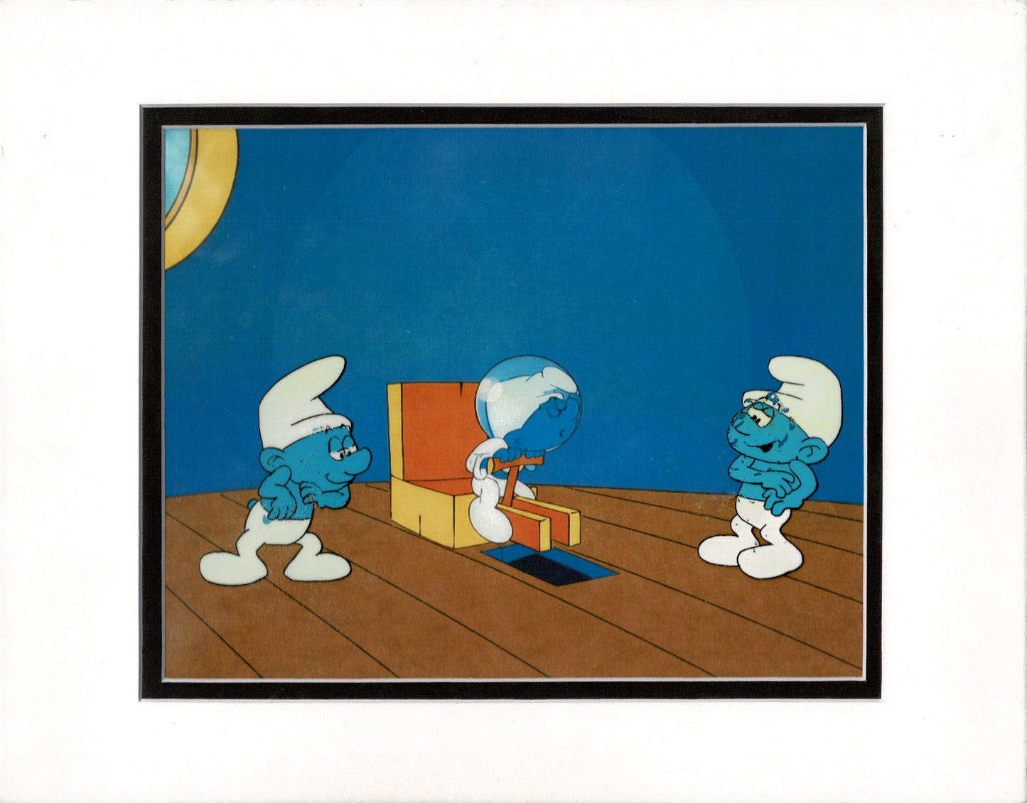 Smurfs Smurf PILOT Production Animation Cel Setup Hanna Barbera 1981 See Below P32