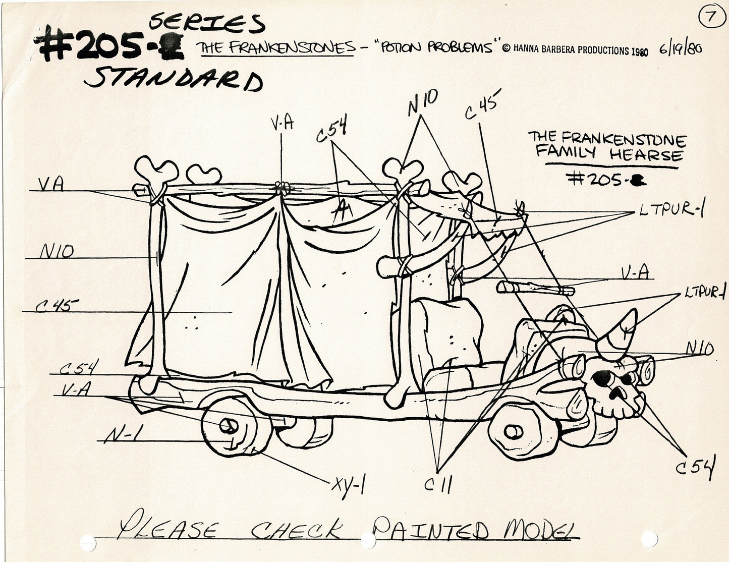 The Flintstones Model Sheet Copy Group of 24 Pages 1980 Production Hanna Barbera