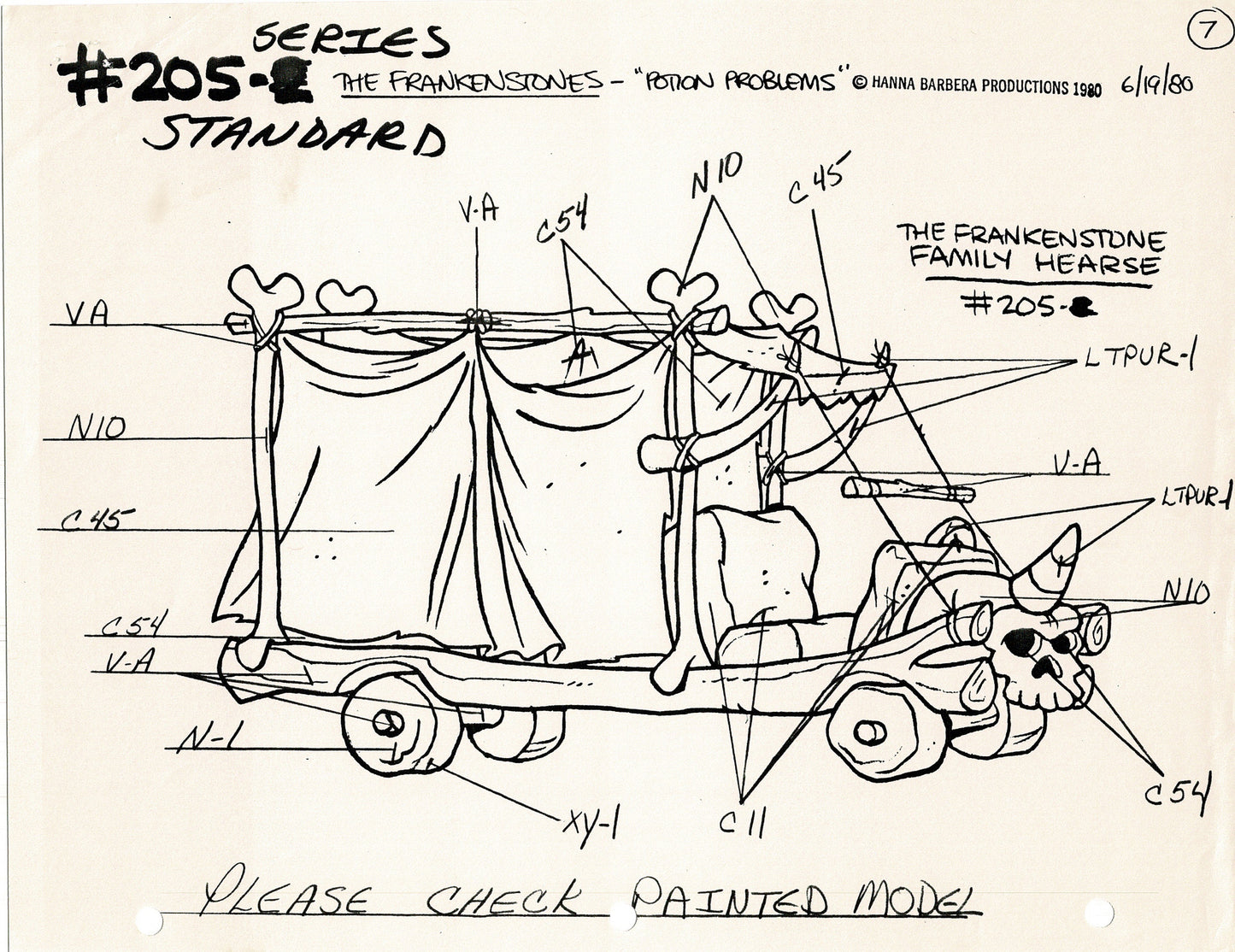 The Flintstones Model Sheet Copy Group of 24 Pages 1980 Production Hanna Barbera