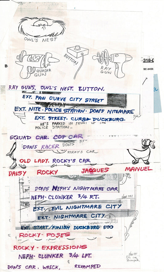 Quack Pack Disney TV Production Model Copy Flipper from Animator Wendell Washer's Estate 1996 21
