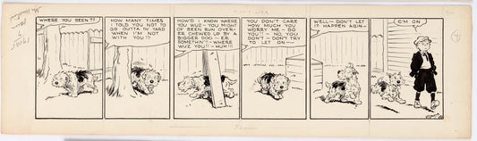 Cap Stubbs and Tippie Original Ink Daily Comic Strip Art Signed and Drawn by Edwina Dumm AM21