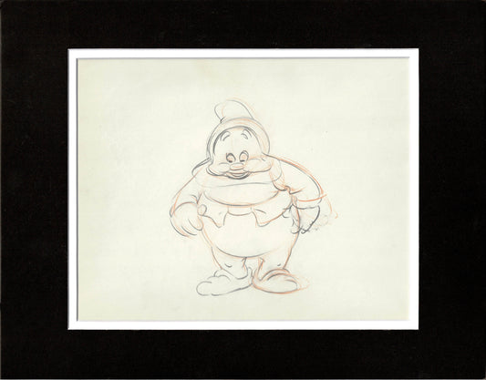 Snow White and the Seven Dwarfs Original Production Animation Cel Drawing of Happy from Walt Disney 1937 by Bill Tytla 3
