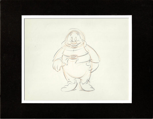 Snow White and the Seven Dwarfs Original Production Animation Cel Drawing of Happy from Walt Disney 1937 by Bill Tytla 2